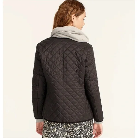 J. Crew Quilted Puffer Lady Jacket with PrimaLoft Black - Picture 7 of 11